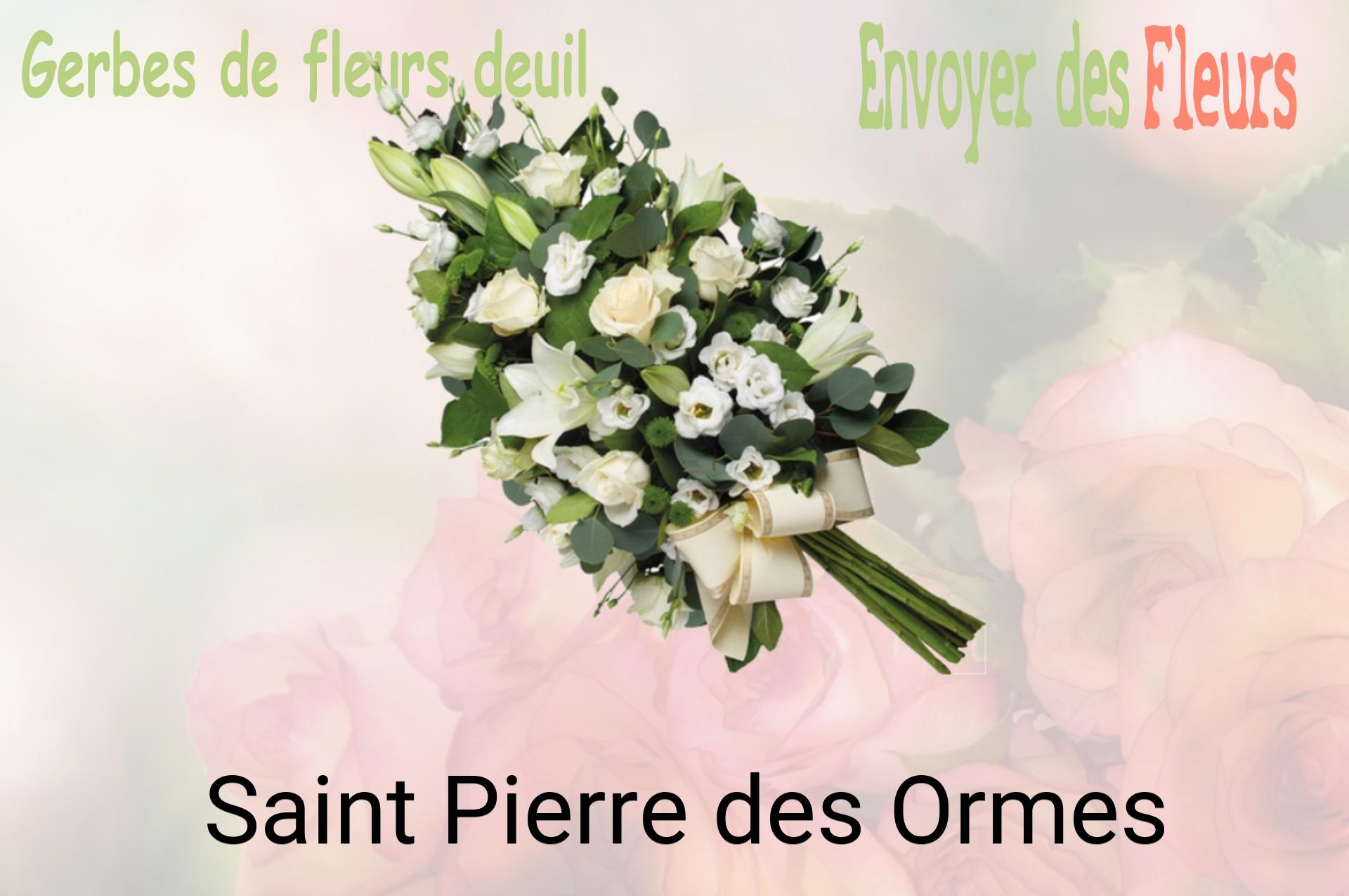 Gerbe de fleurs de deuil livrée à Saint-Pierre-des-Ormes